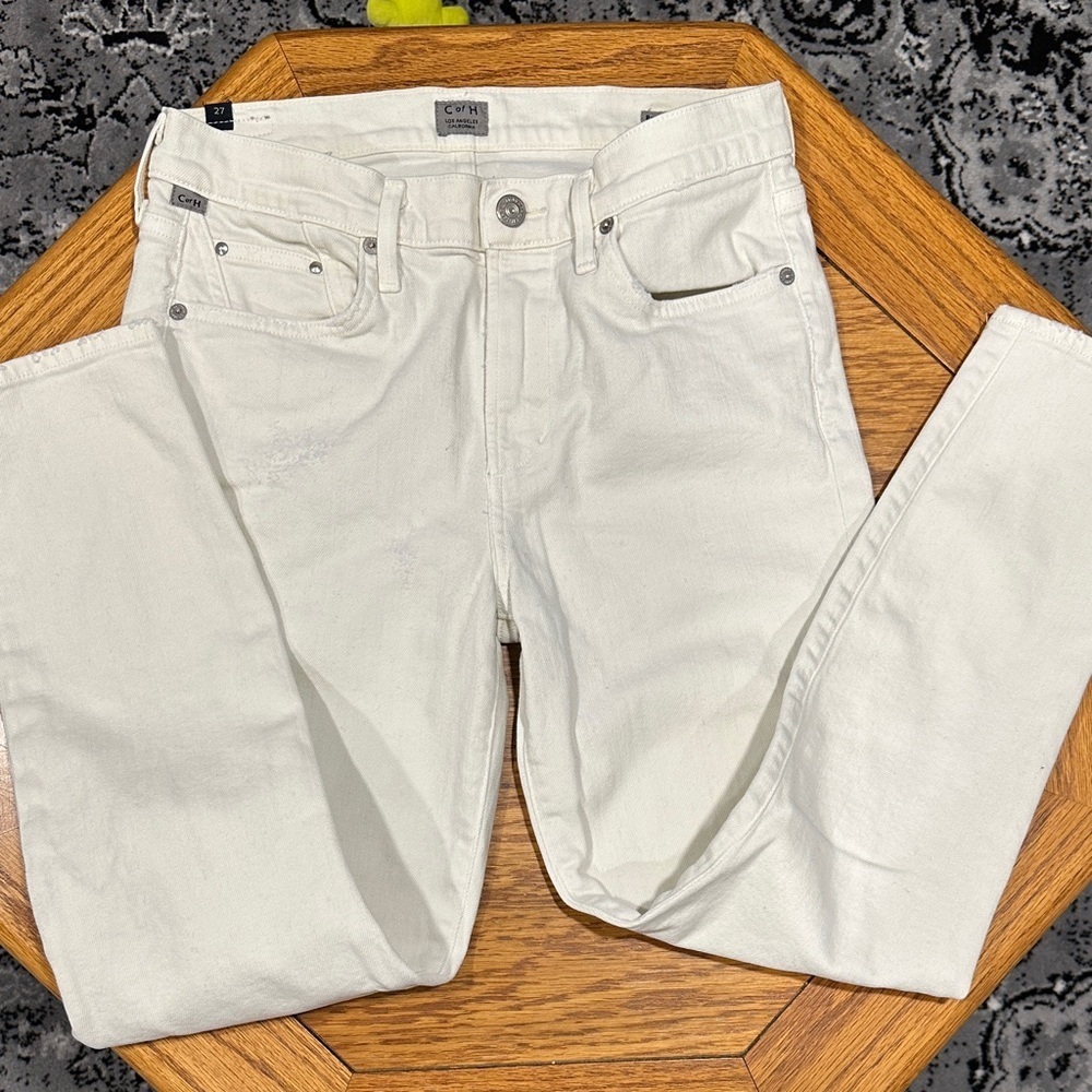 *CITIZENS OF HUMANITY* Off-White Rocket Crop High Rise Skinny Jeans Size 27 - Picture 9 of 11